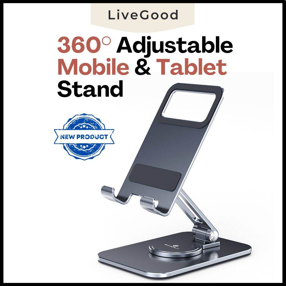 360° Adjustable Mobile Phone & Tablet Holder/Stand (High Quality - Aluminium Alloy)