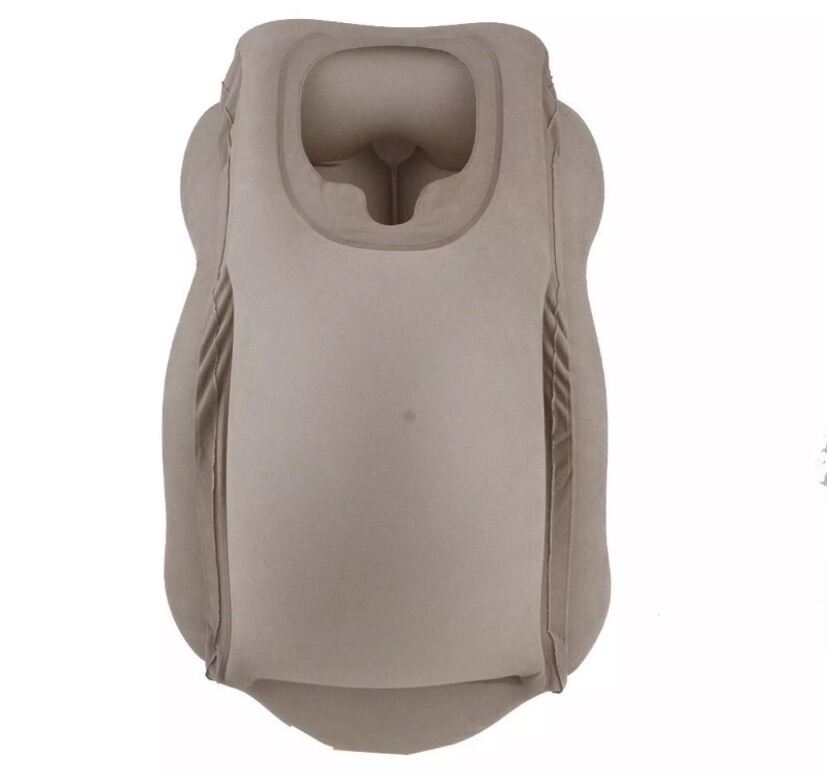 Multi-function Inflatable sleep Woollip travel pillow grey Color