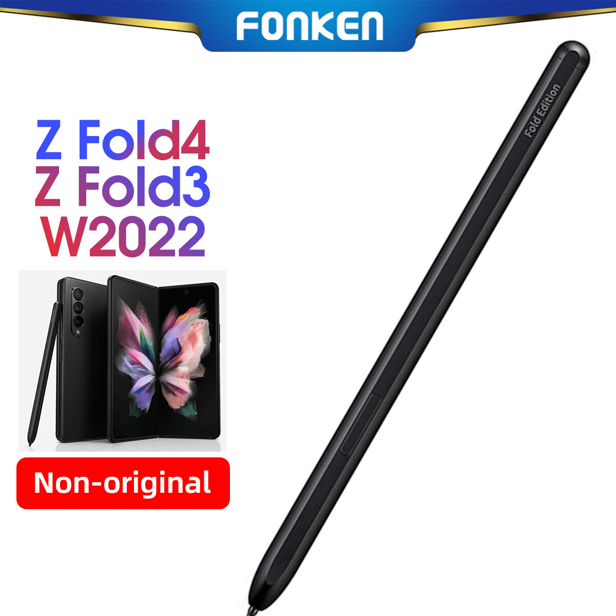 FONKEN Active Stylus Capacitive Screen Touch Pen For Samsung Galaxy Z Fold 4/ Fold3 5G Fold Edition SM-F9260 S Pen Phone Hands Writing Pen Smart Pencil