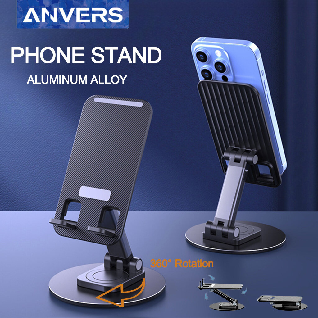 ANVERS 360° Universal Foldable Stand Portable Desktop Stand Mobile Tablet Stand - Aluminum Alloy