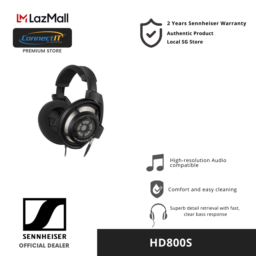 Sennheiser HD800S Open Back Audiophile Premium Headphone (2 Years Local Warranty)