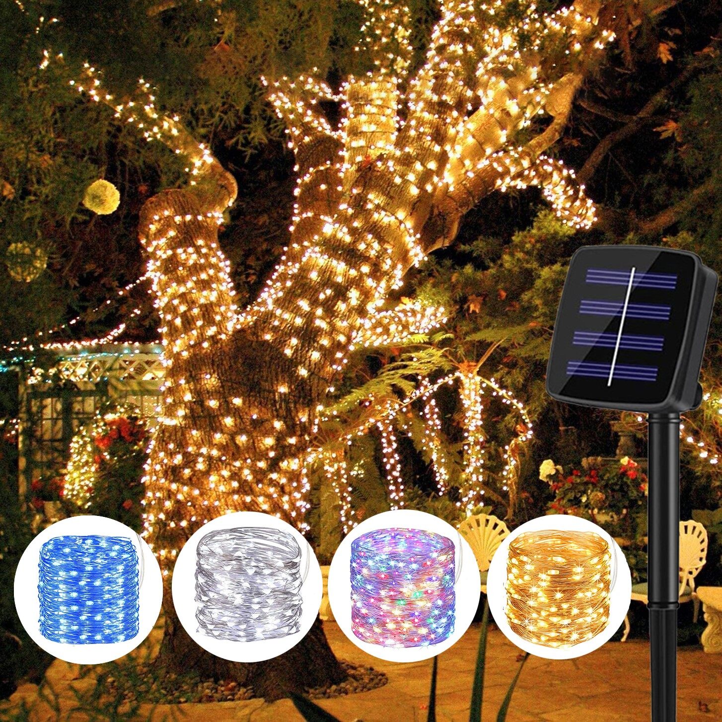 ♥Original Product+FREE Shipping♥ String Light Waterproof Fairy Lights Solar Powered Copper Wire for Christmas Garden Holi