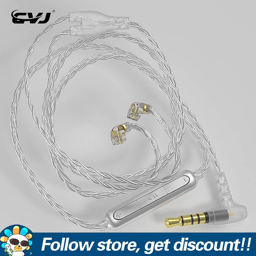 FAAEAL CVJ V7 HiFi Earphone Cable 3.5mm Replacement Audio Earbuds Wire SPin/2Pin 0.75mm 0.78mm Silver-plated Upgrade Headsets Line For BLON BL03 Moondrop Aria KATO KZ EDA DQ6S EDX ZEX ZSN Pro GK G10 C