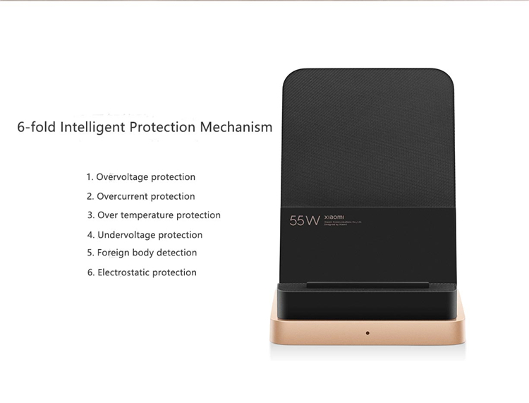 Xiaomi 55W Wireless Charger 55W Max Vertical air-cooled wireless charging Support Fast Charger