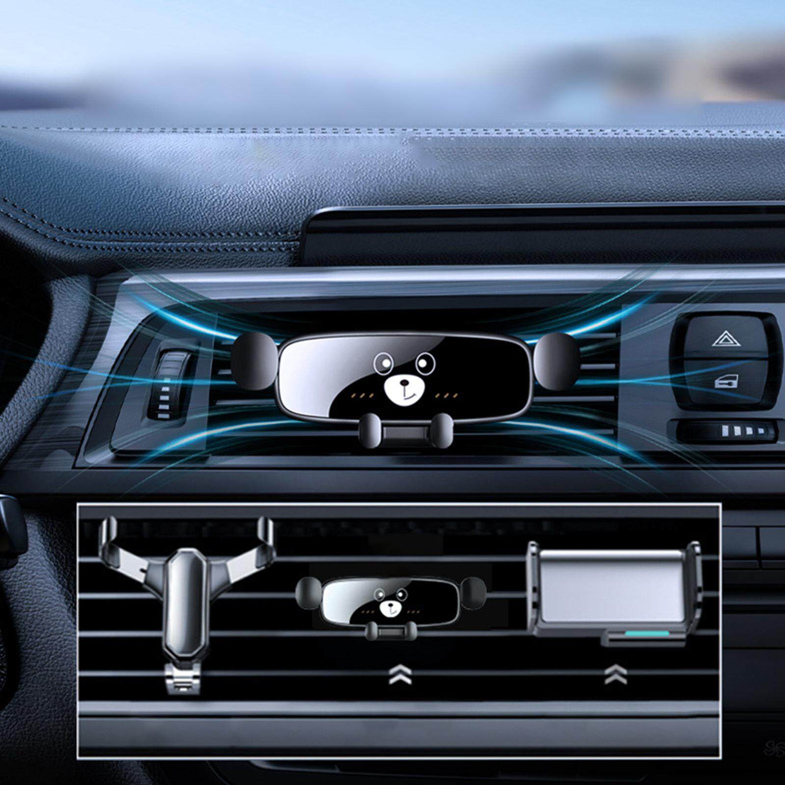 milageto Vehicle Air Vent Mount Car Phone Holder Gravity Linkage Rotation 360° Stable