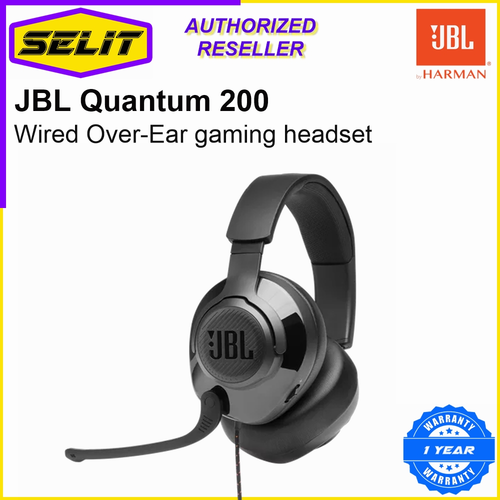 JBL Quantum 200 WIred Over-Ear Gaming Headset With Flip-up mic [ Selit Trading]