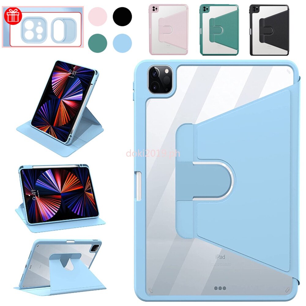 For iPad Pro 12.9 Case 2021 5th Generation Hybrid Shockproof 360Rotating Cover for iPad 12.9 Inch 4th/3rd Gen with Pencil Holder