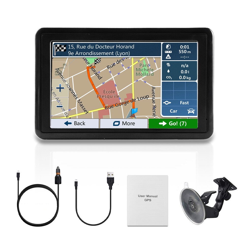 ?GPS Navigator Car Map Touch Screen 8G 256M 5 Inch Car GPS Navigation System AVI/MP4/3GP/MPG/MP3/WMA/Game/FM Amplified Volume With Voice Guidance And Speeding Camera Warning Suitable For Car/Truck GPS