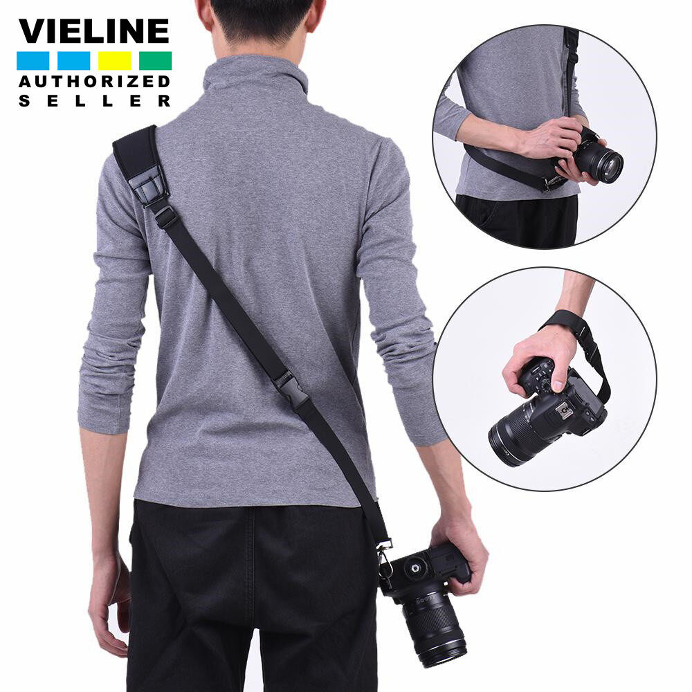 Andoer Professional Rapid Quick Release Camera Shoulder Sling Neck Wrist Strap for DSLR ILDC DV Outdoor Shooting
