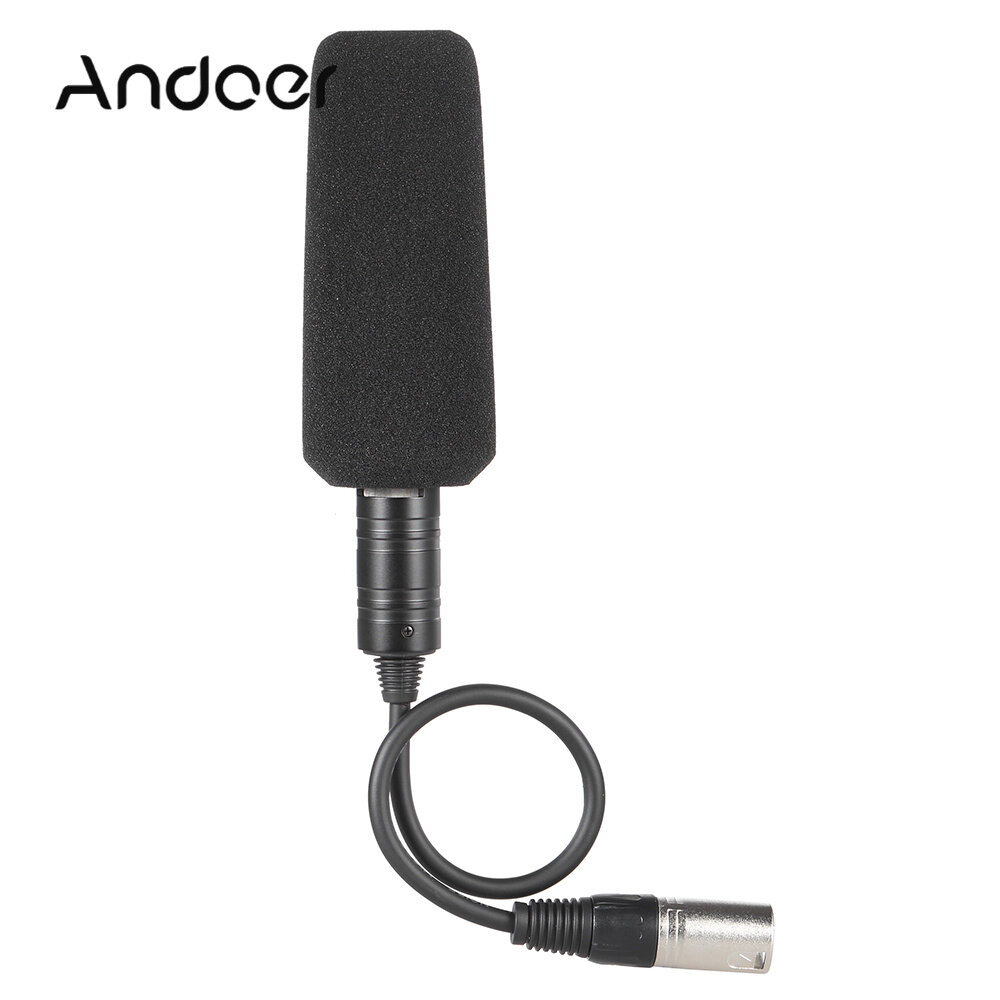 Video Recording Interview Photography Stereo Condenser Unidirectional Microphone Mic for So-ny Panosonic Camcorders--XLR Interface