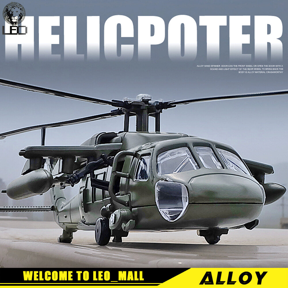 LEO Black Hawk Armed Helicopter Alloy airplane models toys for kids car for kids kids toys toys for boys