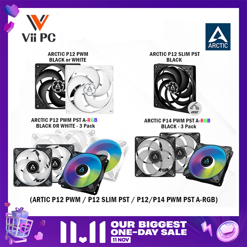 Arctic P12 Slim PWM PST/ P12 PWM / P12 PWM PST A-RGB / P14 PWM PST A-RGB MAXIMUM QUIET, MINIMAL VIBRATION case Fan