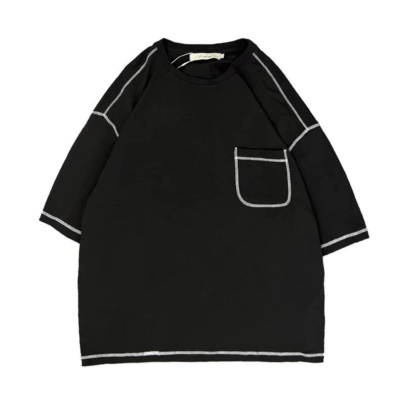 t shirt Men New Korean Style Oversize Plain Fashion Tops Loose Casual t-shirt