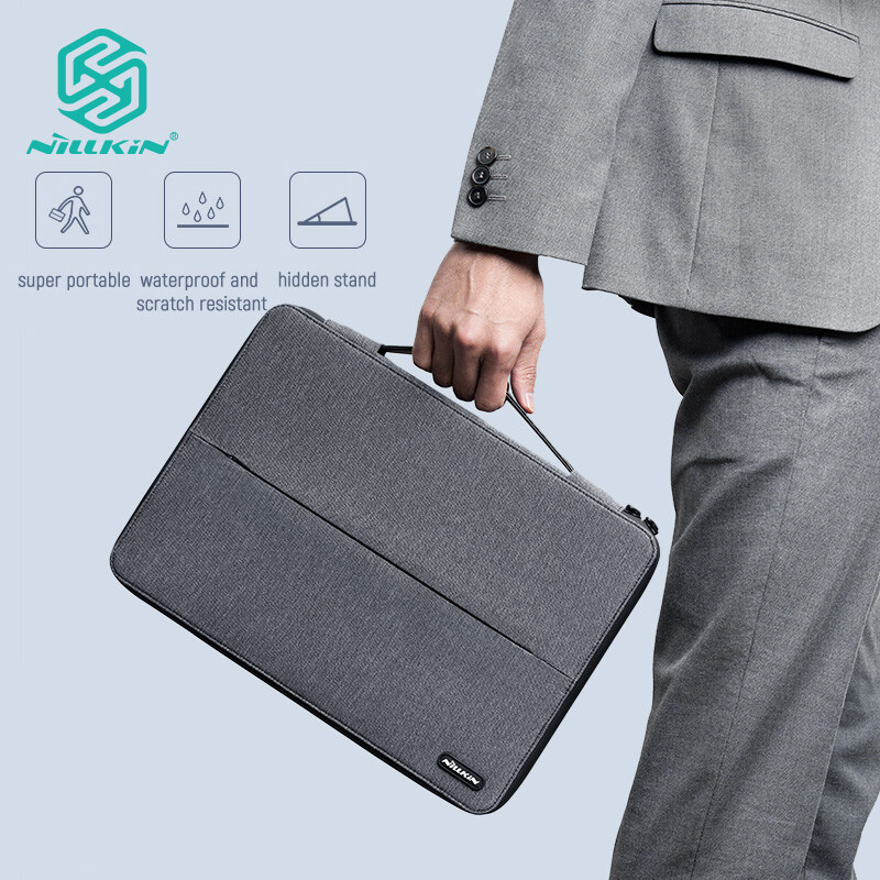 Nillkin Portable Computer Bag for 14 / 16.1 inch Waterproof and Scratch Resistant and Hidden Stand Support 2 Angles 18° / 28° Waterproof Laptop Case