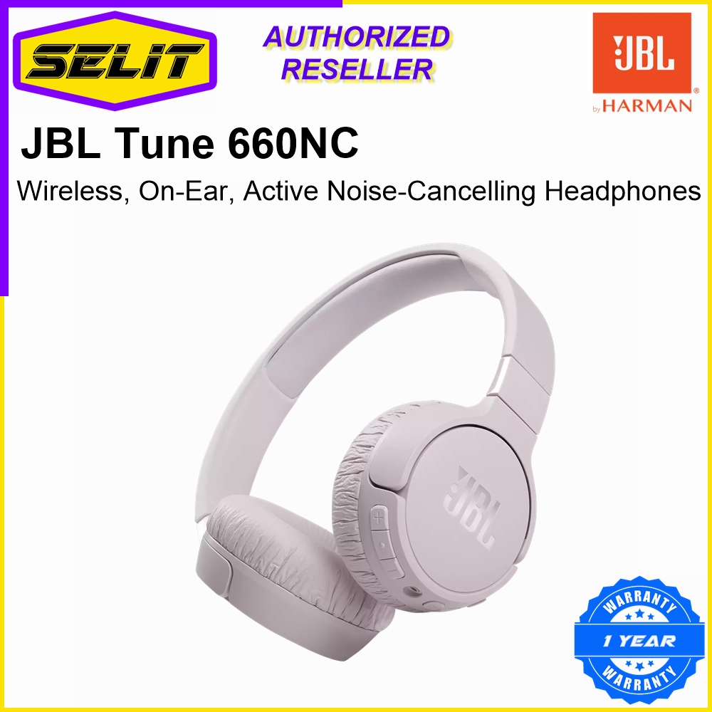 JBL Tune 660NC Wireless, On-Ear, Active Noise-Cancelling Headphones [Selit Trading]
