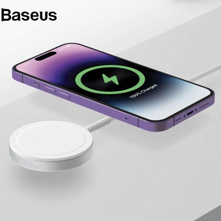 Baseus MOMAX Q.MAG 3 UD29MFI 15W Magnetic Fast Wireless Charger Portable Wireless Charging Pad for iPhone 12-14 Series (MFM Certified)