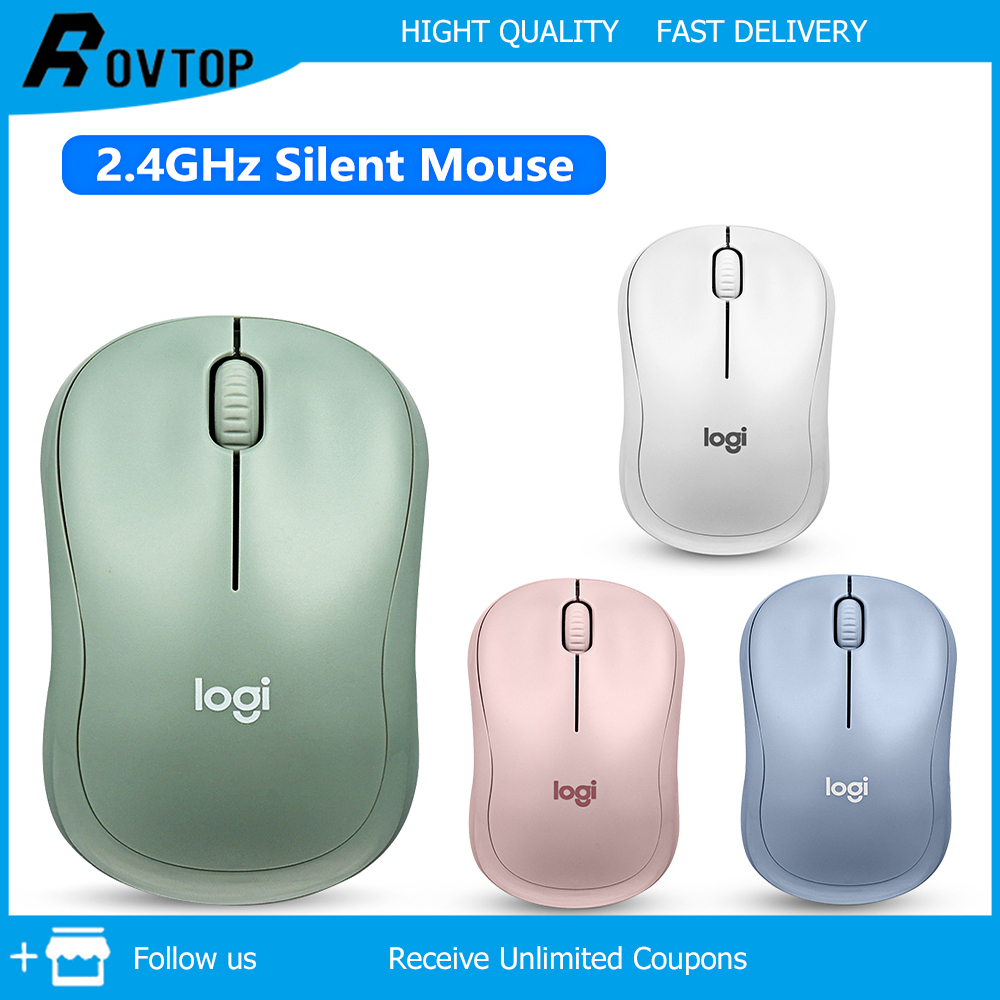 Rovtop Wireless Mouse Logitechs M221 Mouse With 2.4GHz Optical Computer Mice Business Home Office Mice with USB Receiver Mini Silent Mouse