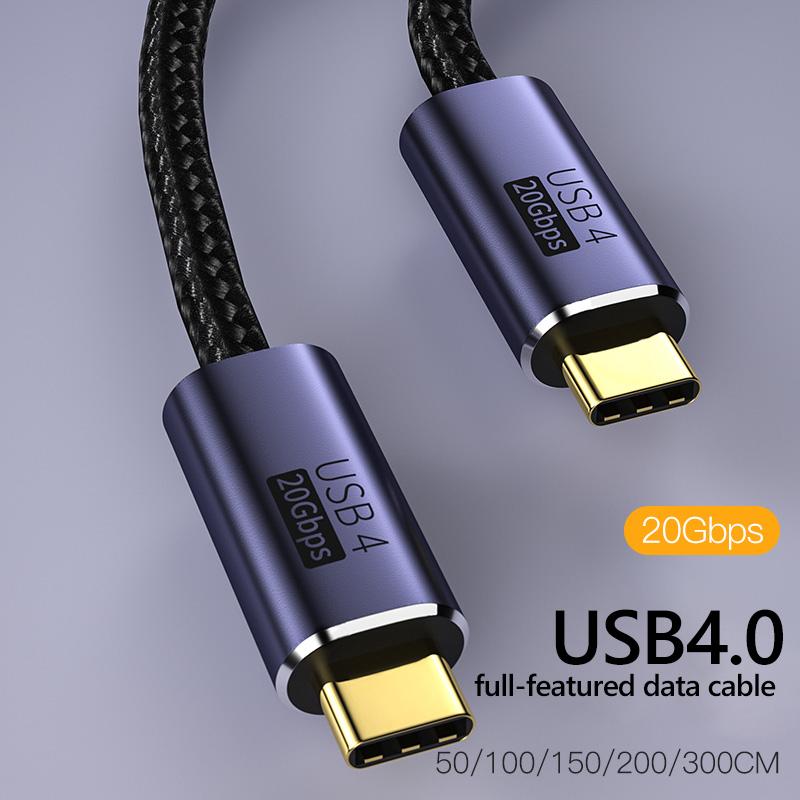 USB 4 Thunderbolt 3 Cable 20Gbps 100W Fast Charging, Support HD Video 8K 60Hz, Compatible with MacBook, eGPU, Docking