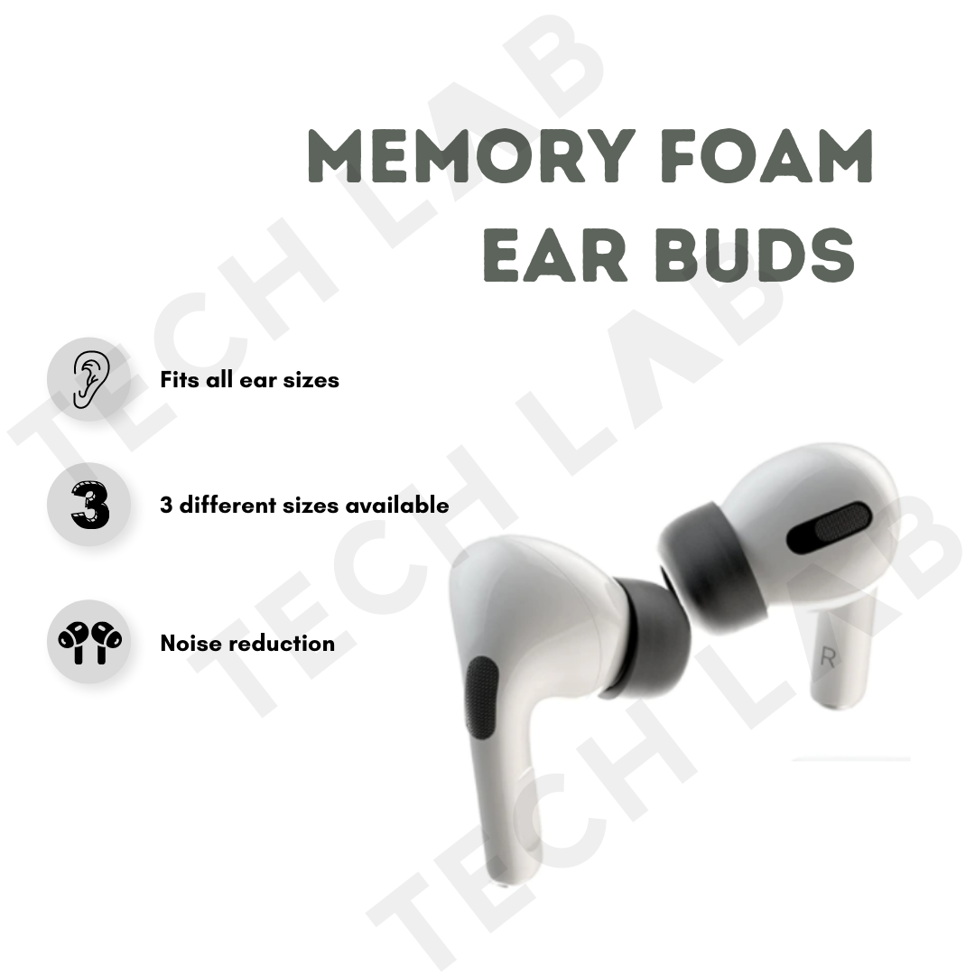 [SG] Memory Foam Earbuds Tips compatible with AirPods Pro earbuds