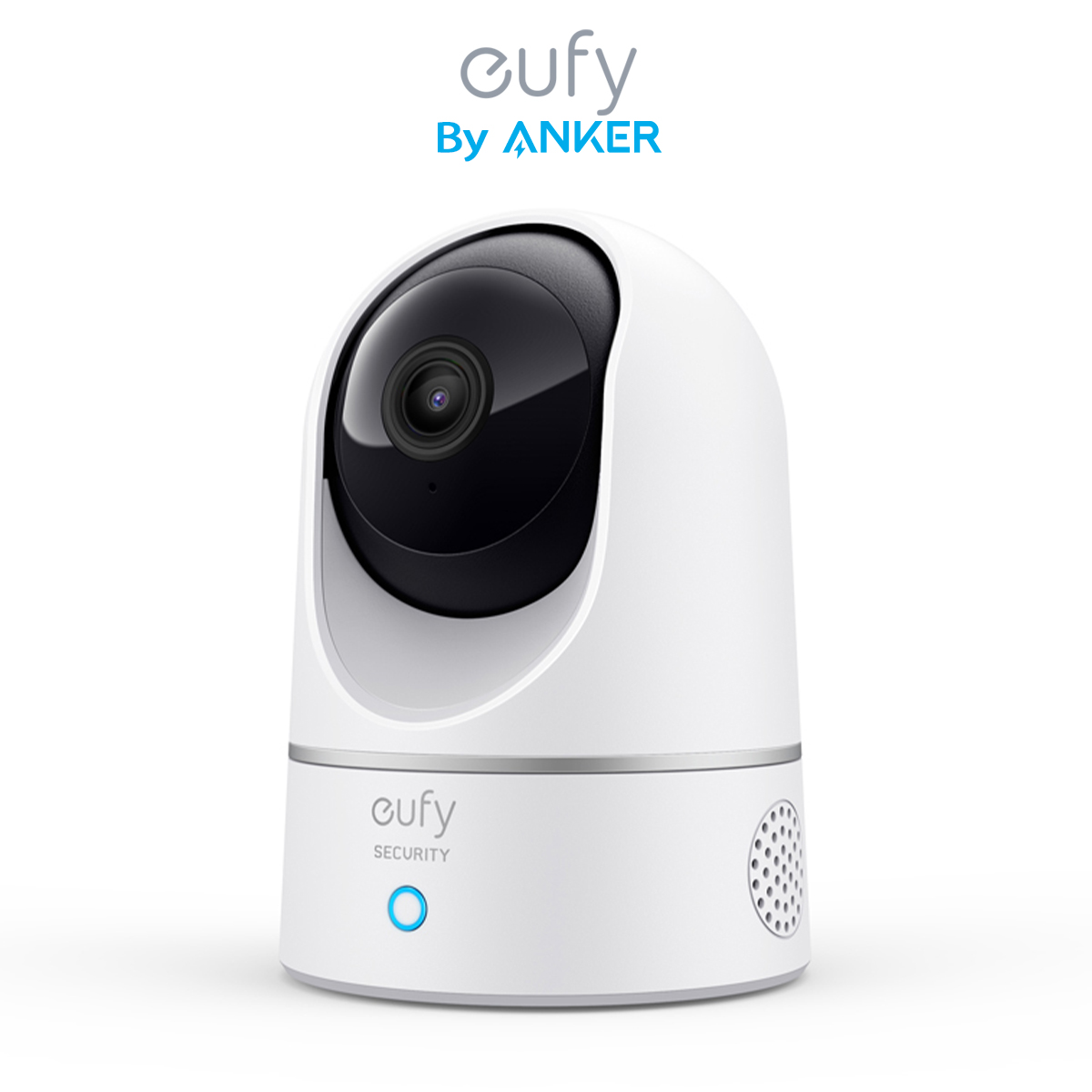 eufy by Anker Indoor Cam 2K Pan and Tilt Home Security Indoor Camera, Human and Pet AI, Works with Voice Assistants, Motion Tracking, Night Vision, MicroSD Card Required, HomeBase Not Required