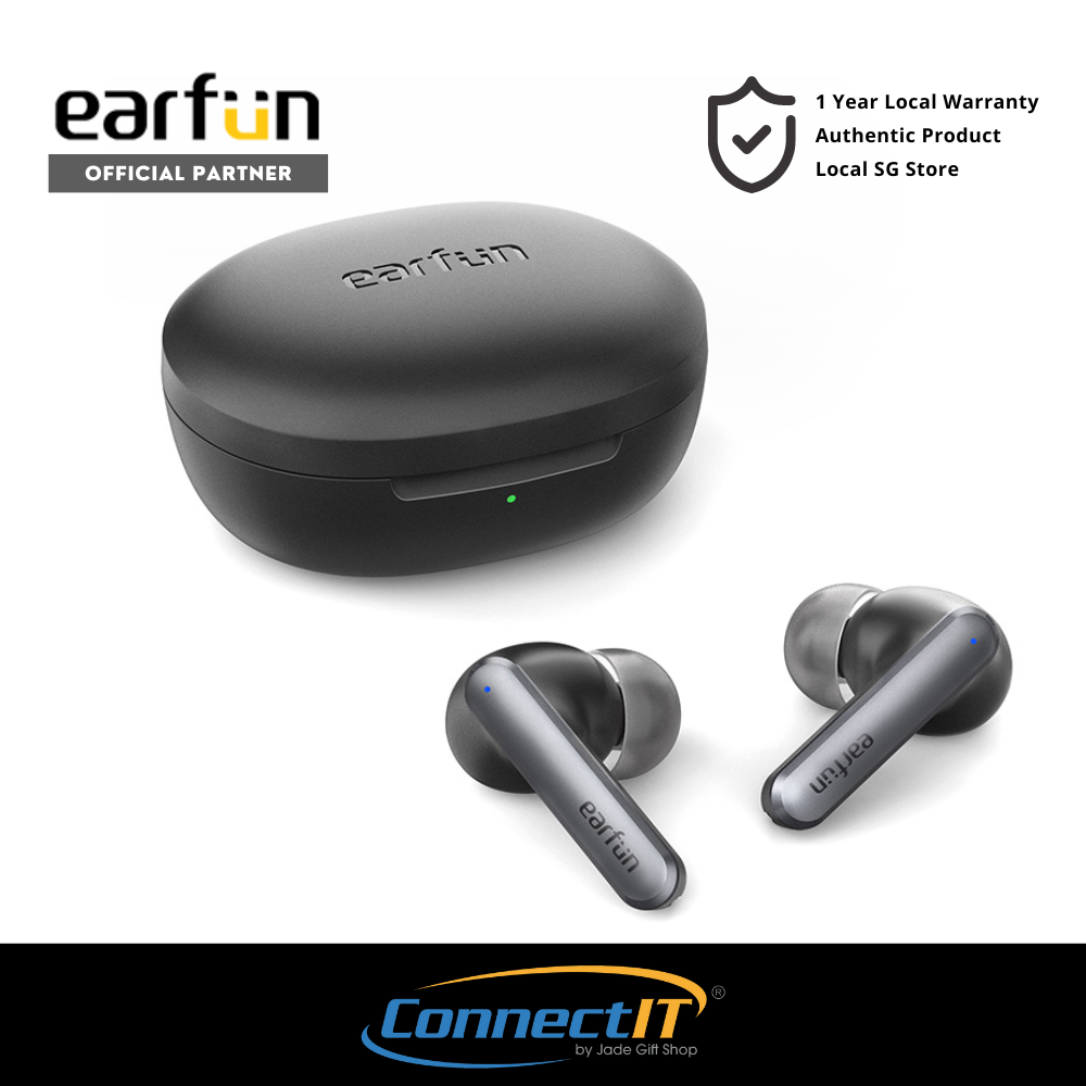 Earfun Air S TWS-BK Active Noise Canceling, Bluetooth 5.2, IPX5, 6 Hours + 24Hours (1 Year Local Warranty)