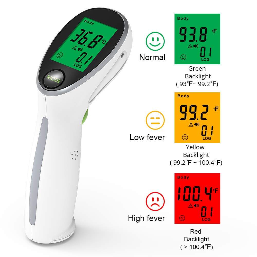 Yongrow Digital Portable Infrared Thermometer Contactless Fever Thermometer Ear and Forehead For Baby Adult