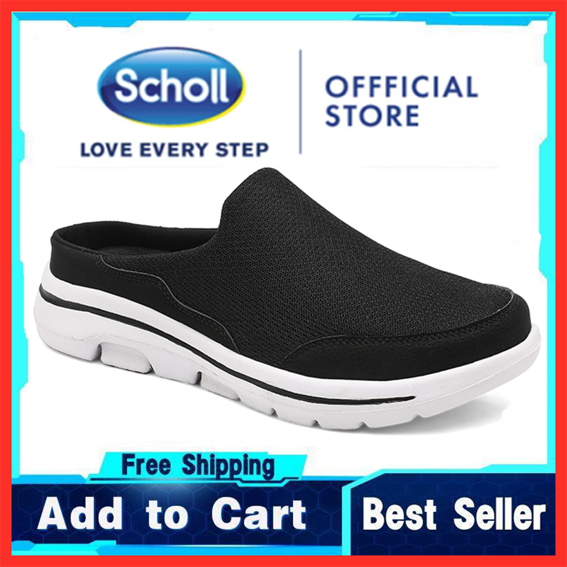Scholl shoes women scholl sneakers women's shoes scholl canvas sandal Scholl Kasut Scholl Loafers Scholl Large size Half Slippers Flat summer Sandals women casual sports Slippers- AS2022