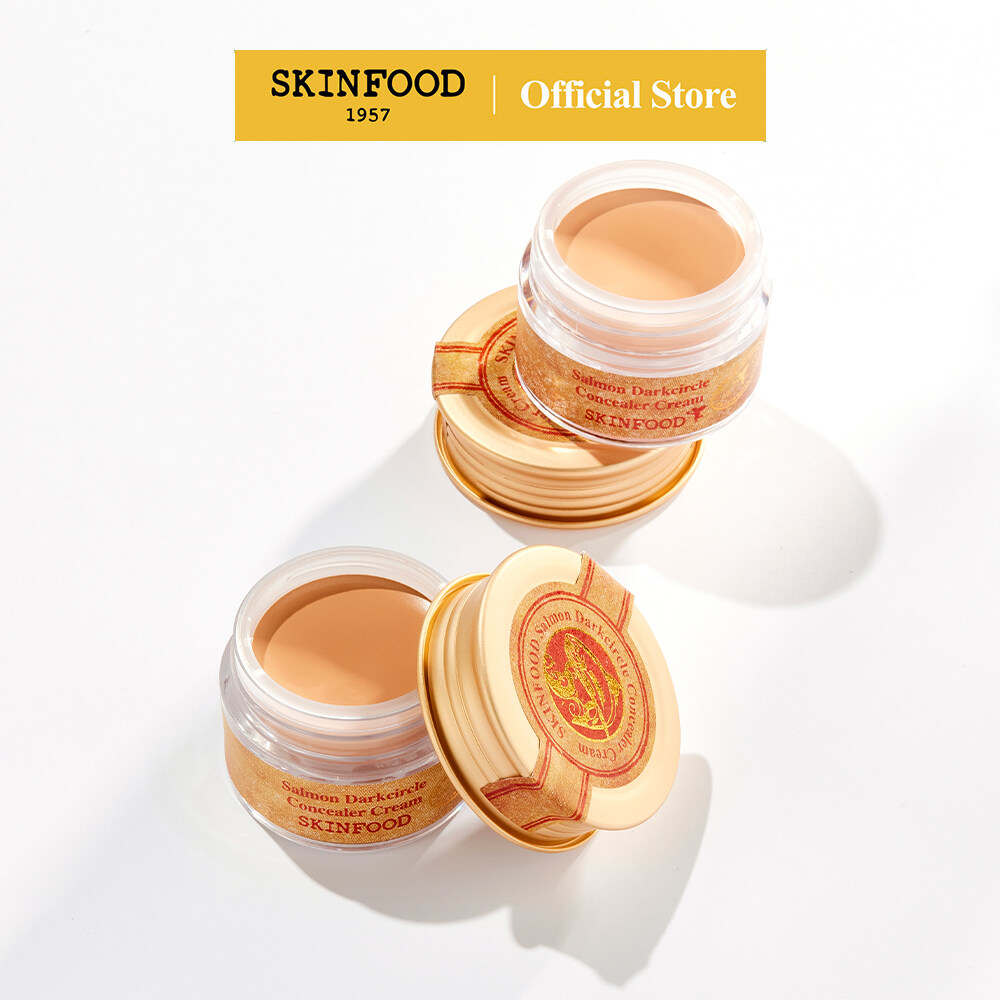 [SKINFOOD] Salmon Dark Circle Concealer Cream #1 Blooming, #2 Beige 10g / Covering Dark Spots and Wrinkles by Nourishing
