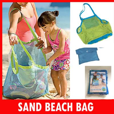 [ SG Local Seller ]  Sand Away Beach Mesh Bag ❤ Children Beach Toys Bag ❤ Foldable for easy keeping ❤ Best Gifts Children's Day / Christmas / Birthday / Corporate ★  T1105 [ By Kim Hyeon ]