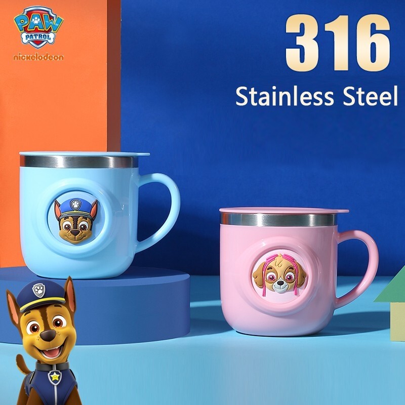 Paw Patrol 9 Oz Kids 316 Stainless Steel 3D Mug with Lid - Eco-Friendly - BPA Free