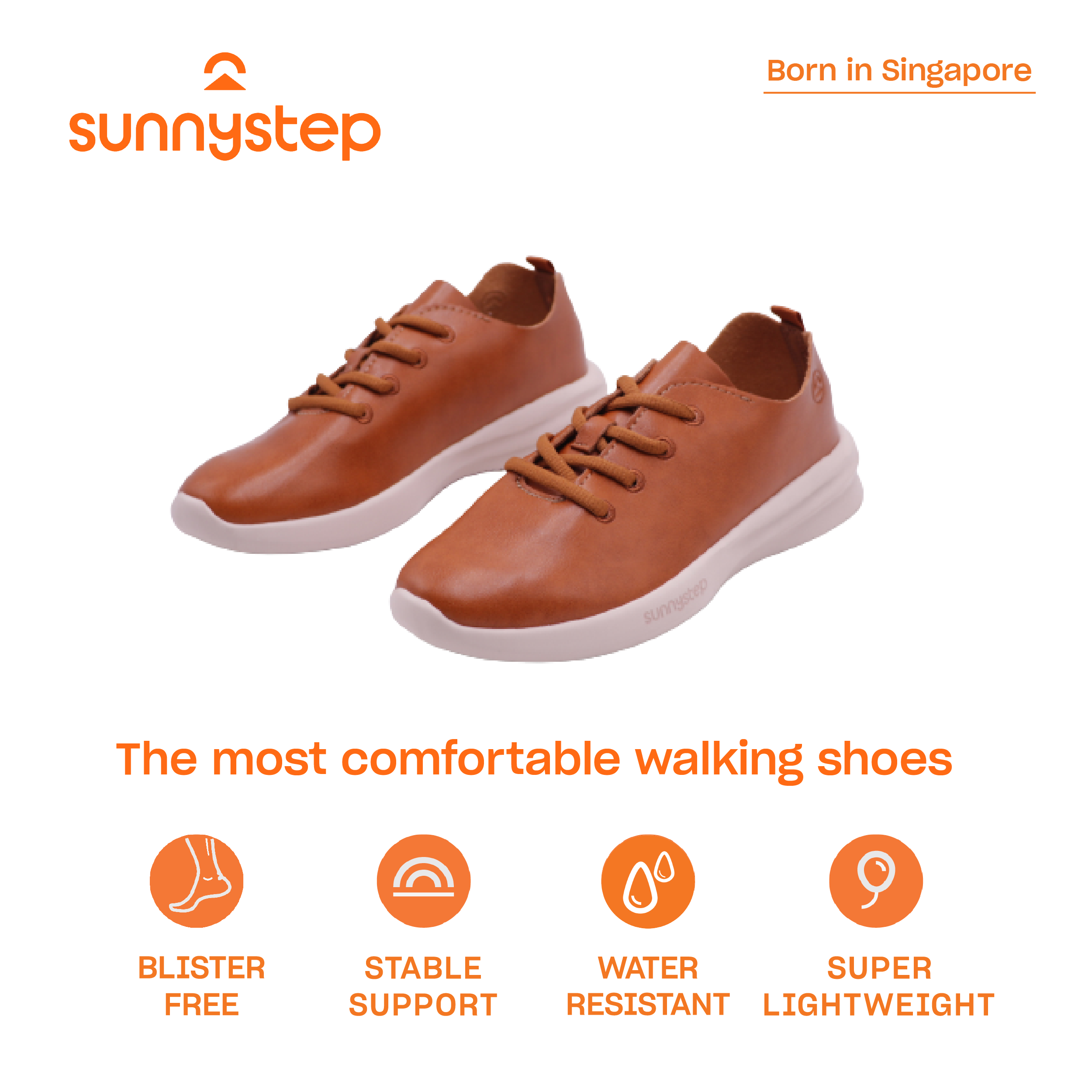 Sunnystep - Balance Runner - Sneakers in Natural Tan - Most Comfortable Walking Shoes