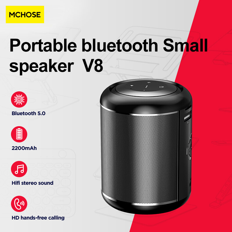 MC V8 Portable Mini Wireless Bluetooth Speaker Bluetooth  Black