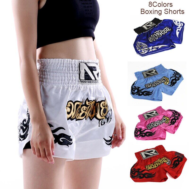 Muay Thai Boxing Shorts For Men Women Kids Teens Kickboxing Fighting MMA Trunks Sanda Grappling BJJ Sports Short Pants