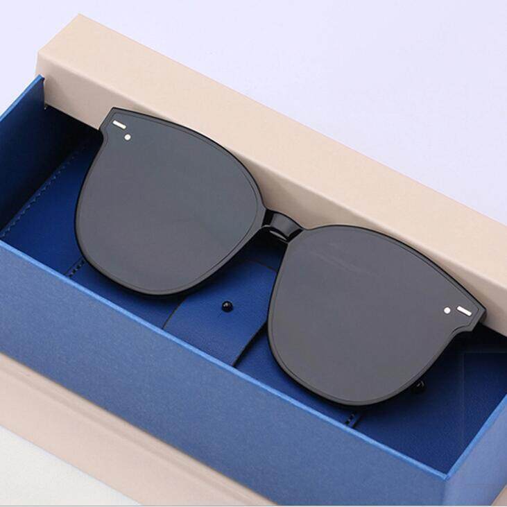 FateSky Ins New Women Travel Protection UV Sunglasses Brown Polarized Men Sun Glasses Fashion Black Glasses